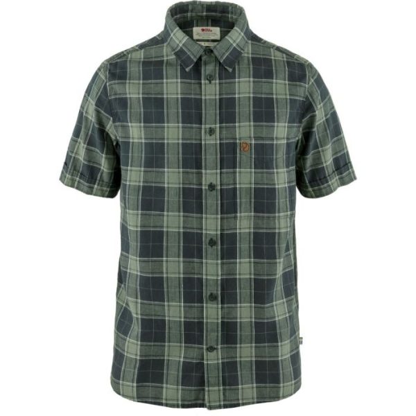 Fjällräven Ãvik Travel Shirt SS Dark Navy-Patina Green